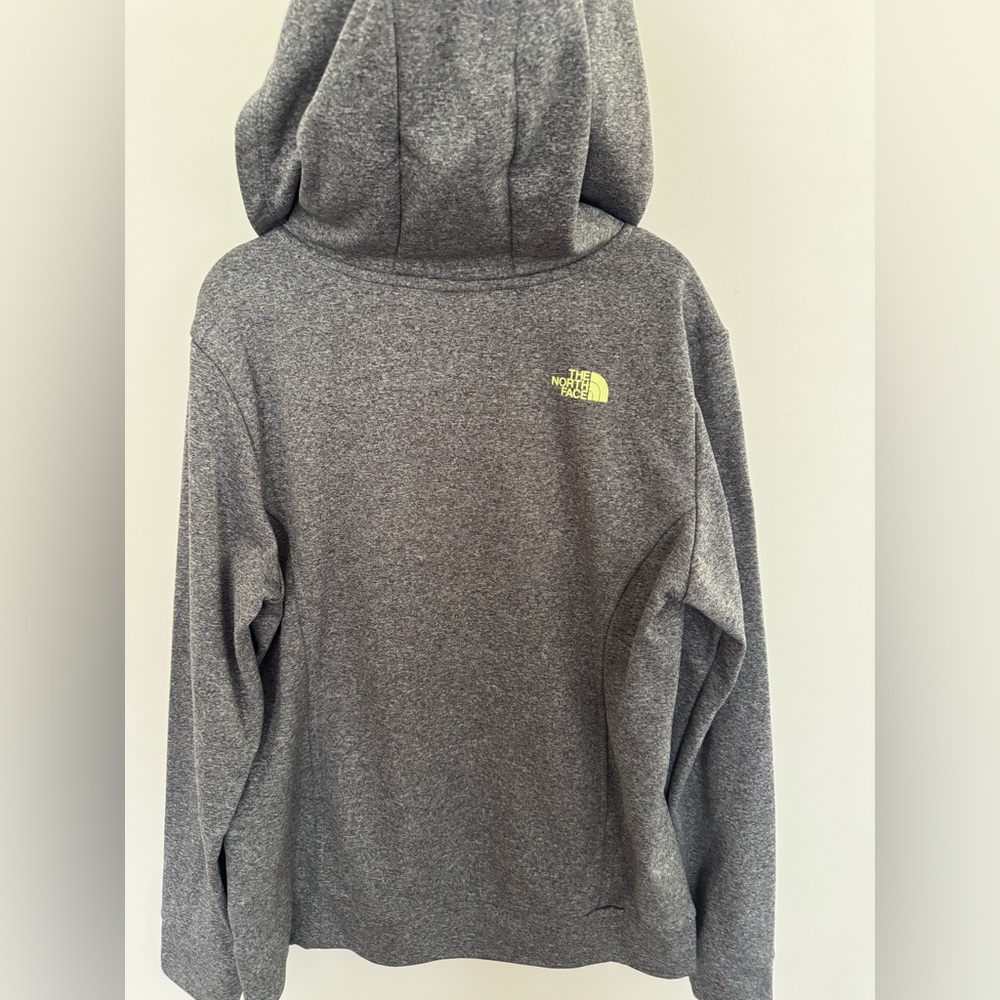 North Face Women’s Gray Neon Colorful Logo Pullover Hoodie Size Large - Picture 3 of 5